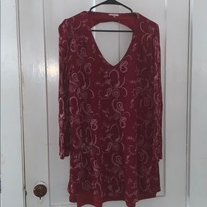 Red paisley dress